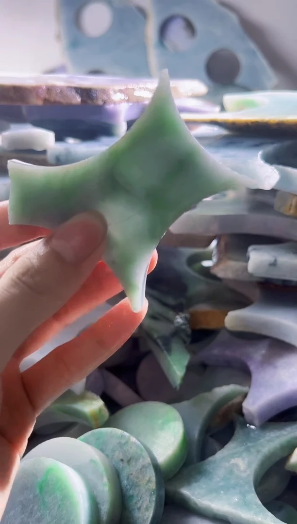 翡翠裸石缅甸翡翠A货陈2033