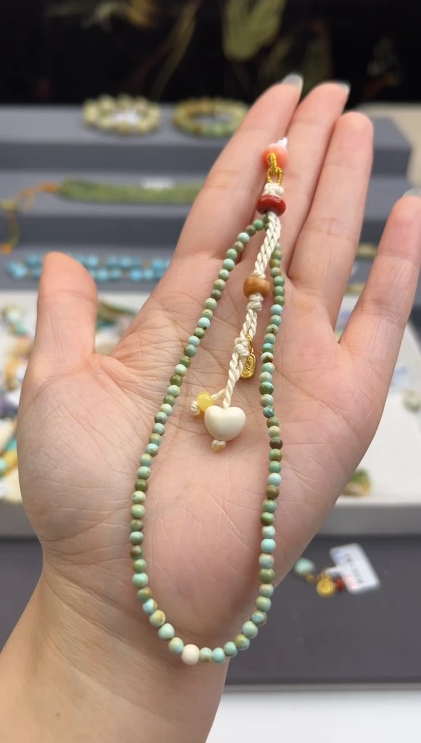 未镶嵌绿松石手机链茜.Q76