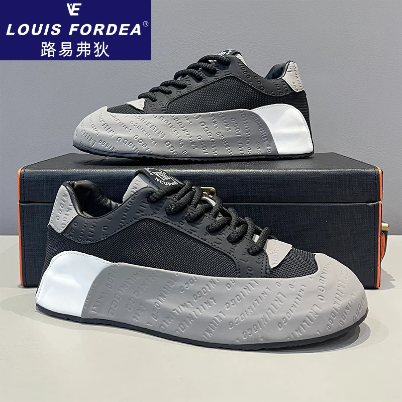 Louis Fordea/路易弗狄老爹鞋男款夏季网面透气潮鞋运动休闲男鞋