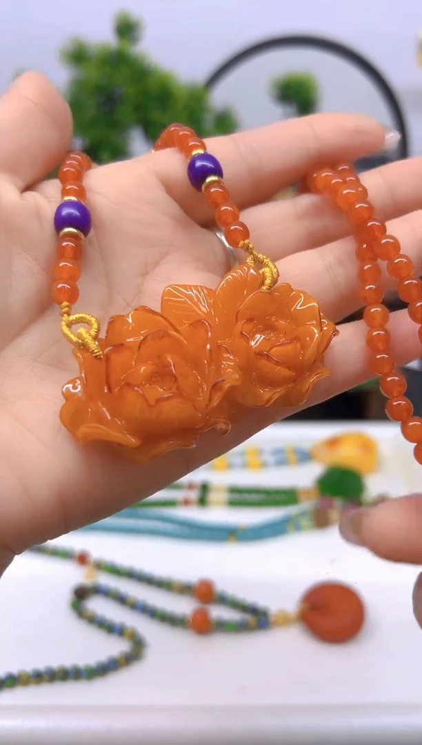 【闪购商品】蜜蜡毛衣链未镶嵌M670
