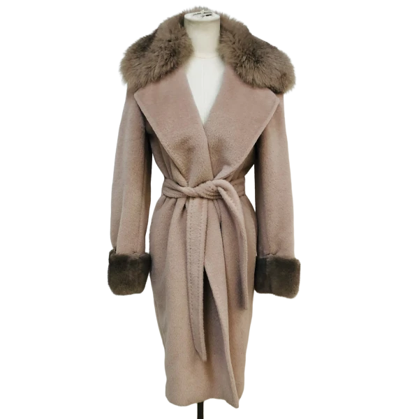 妃鱼/麦丝玛拉/羊驼毛/大衣/95新/z零一一六