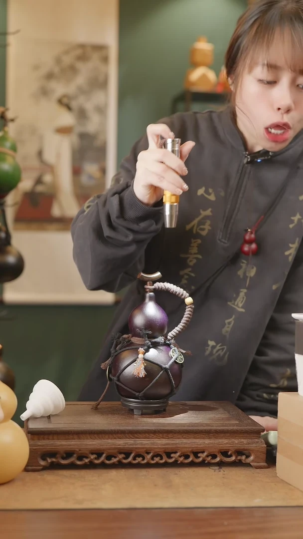 【闪购商品】272号精品天然大漆工艺防渗内胆酒葫芦~
