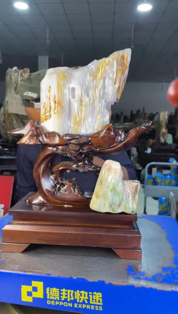 未镶嵌摆件硅化玉36