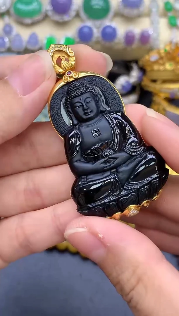 颈饰18K金镶嵌翡翠403-中国好珍宝