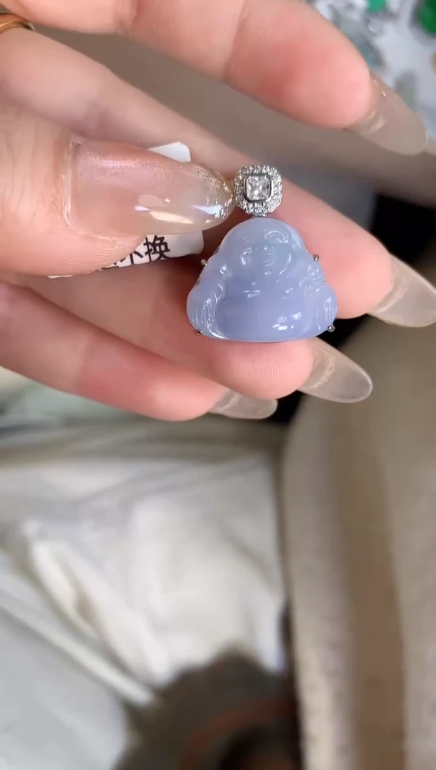 吊坠(不含链)银S925镶嵌翡翠【挽石珠宝】佛公