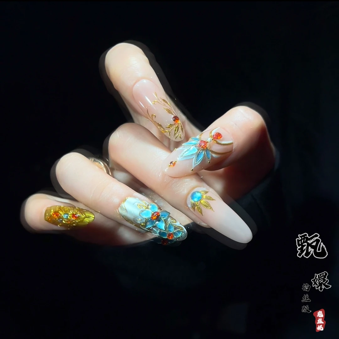 非遗掐丝@【甄嬛】寇丝妮 纯手工穿戴式美甲