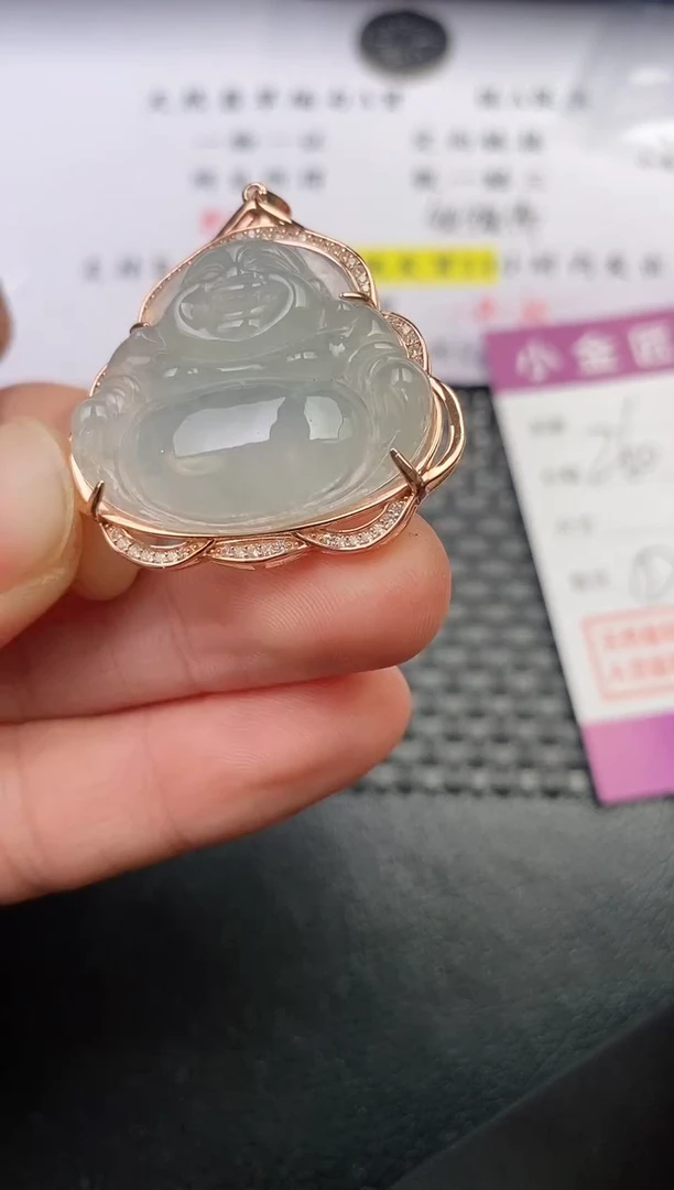 颈饰银S925镶嵌翡翠@**?挂件