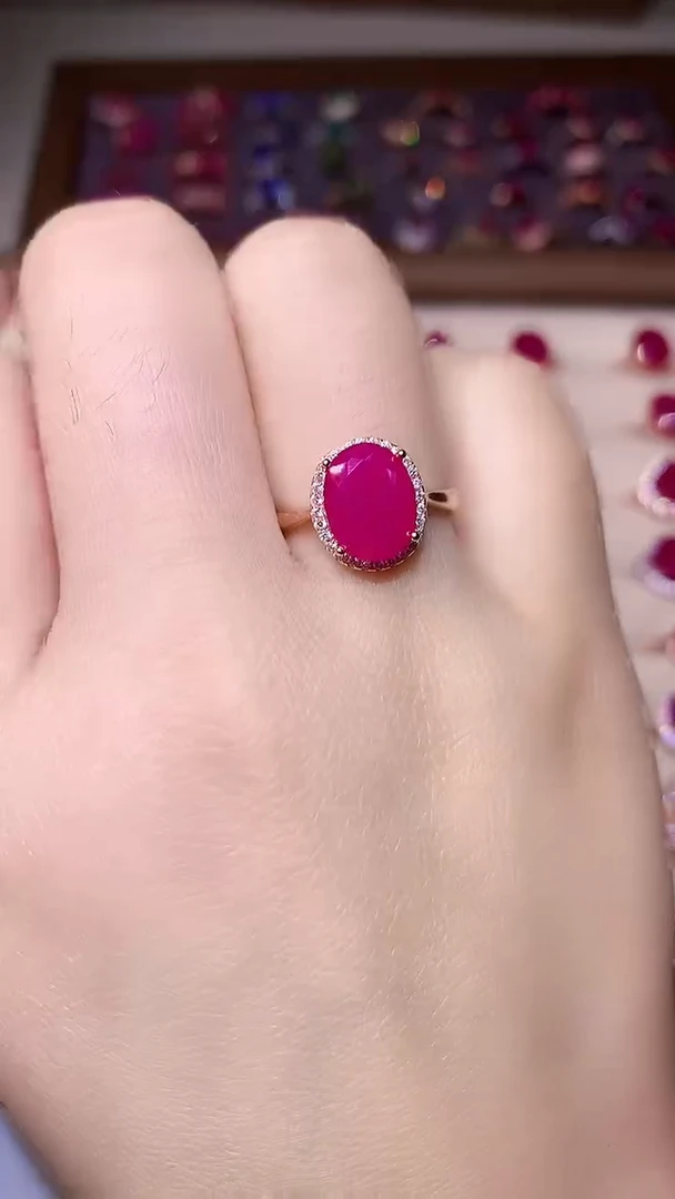 【闪购商品】红宝石戒指银S925镶嵌0000