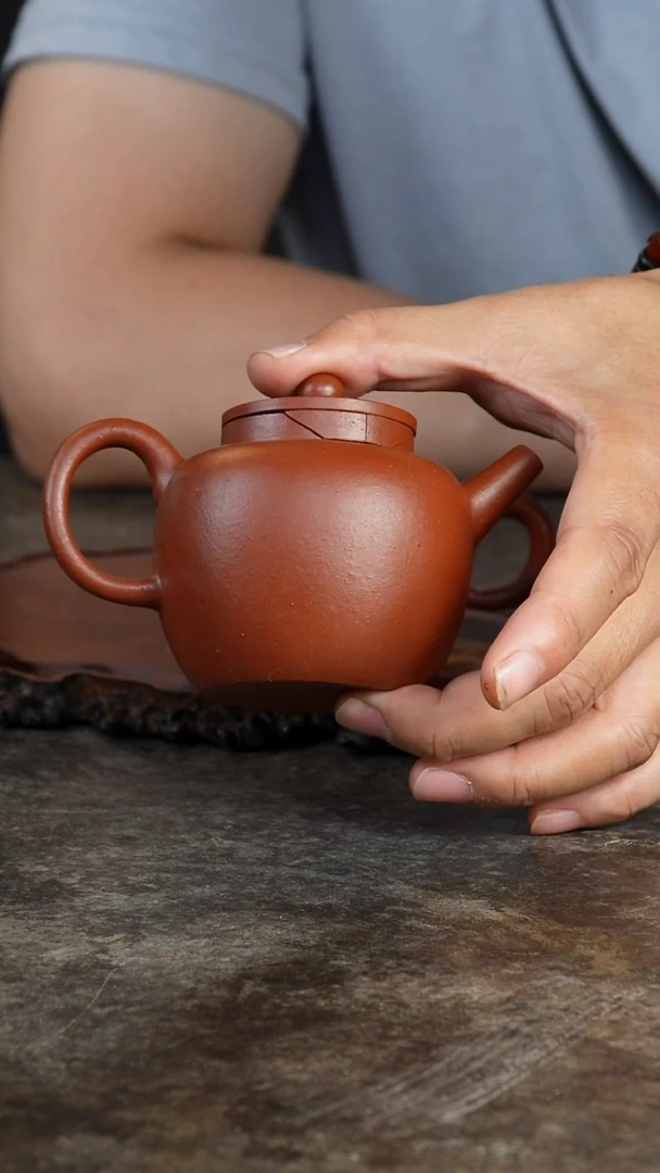 茶壶紫砂逸*阁老朱泥瑕疵全手壶