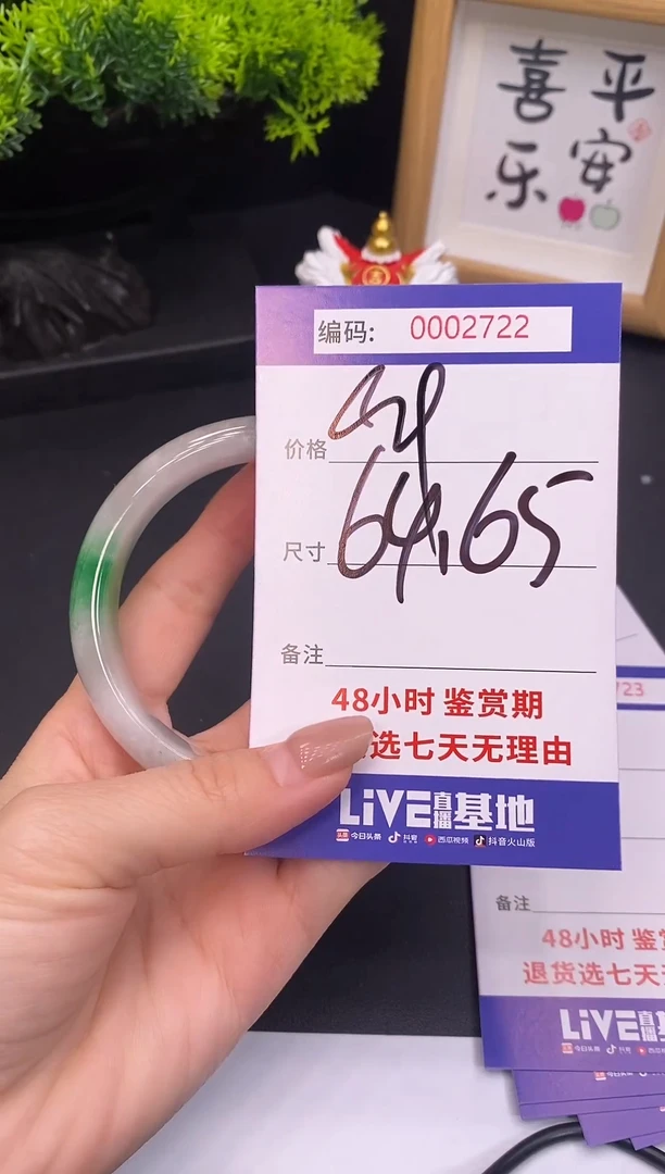 未镶嵌手镯翡翠0002722