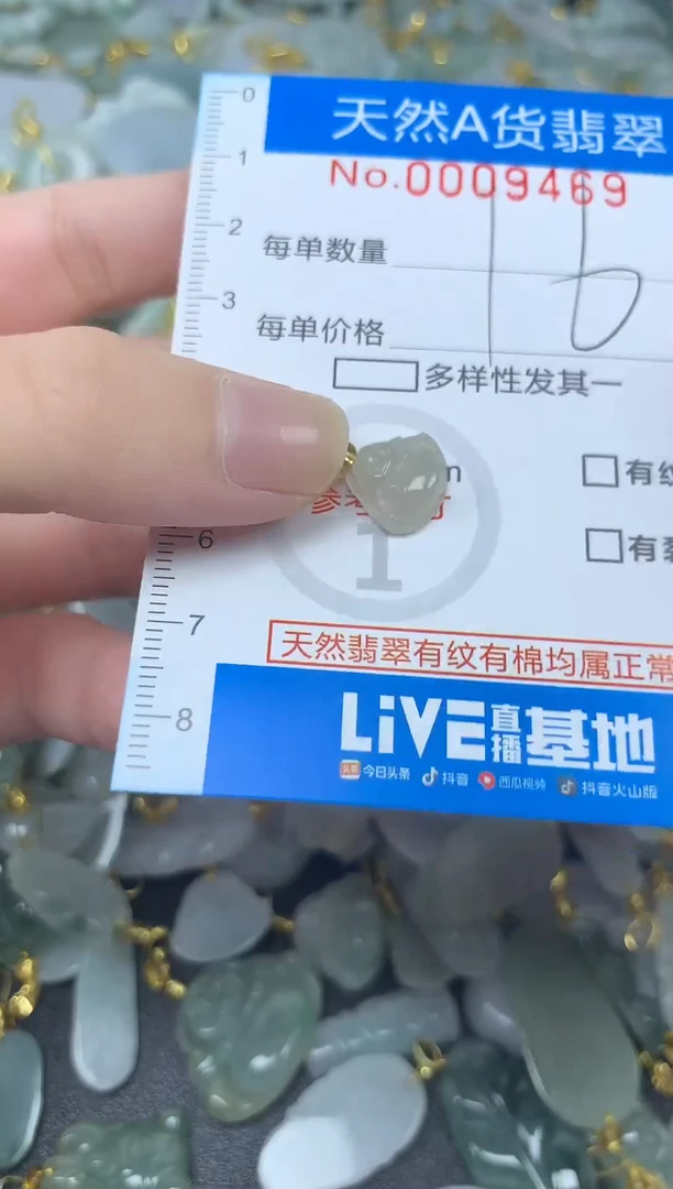 颈饰未镶嵌翡翠净货挂件-9469