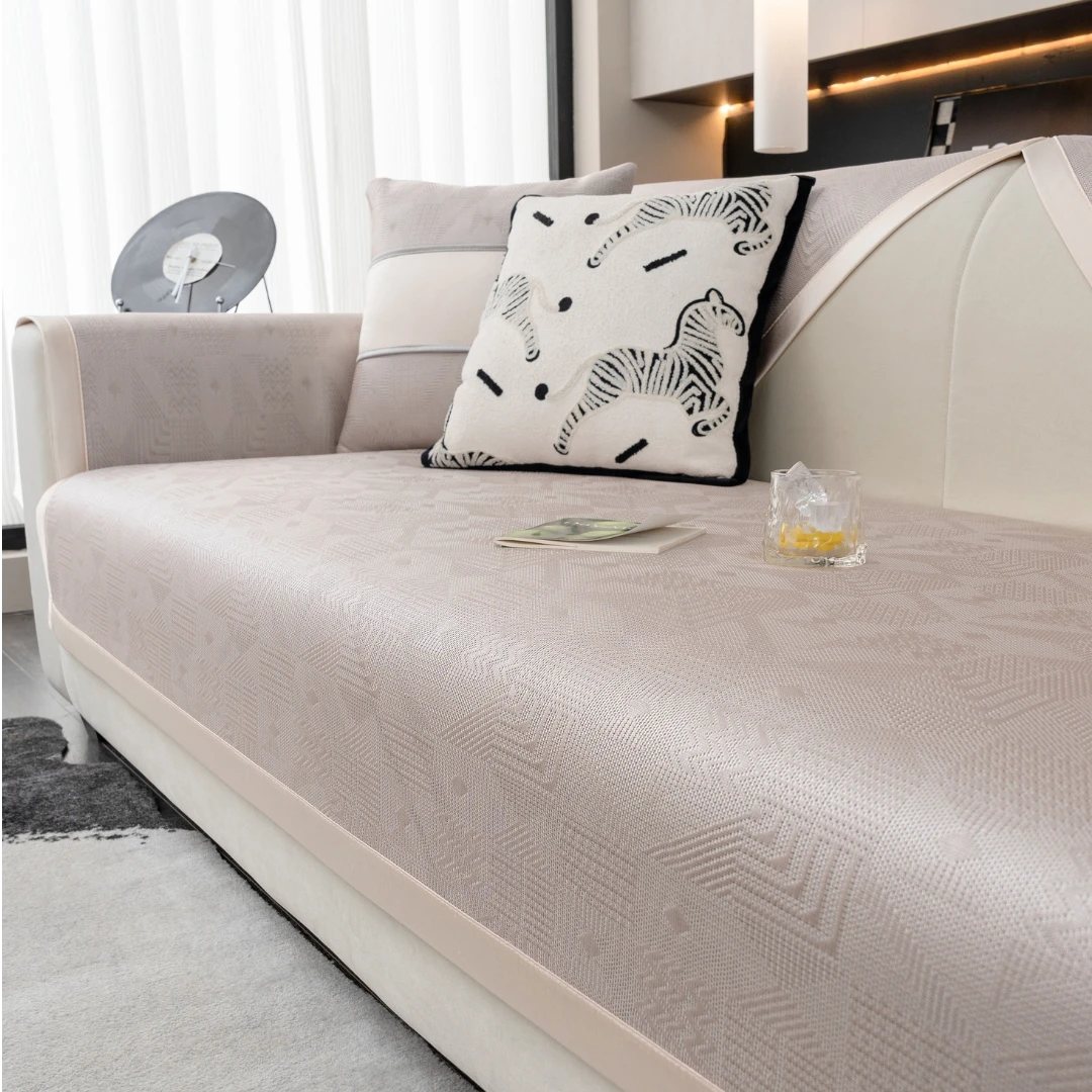 【夏绘】夏季防滑冰丝高档沙发垫易洗沙发套罩垫简约设计款凉席垫