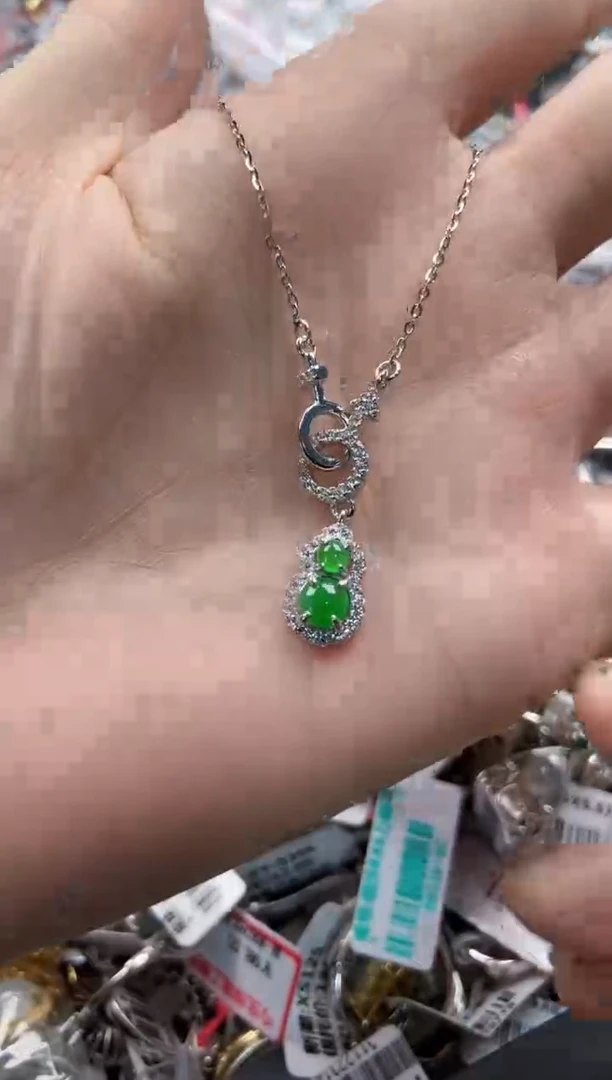 银S925镶嵌戒指翡翠777  91