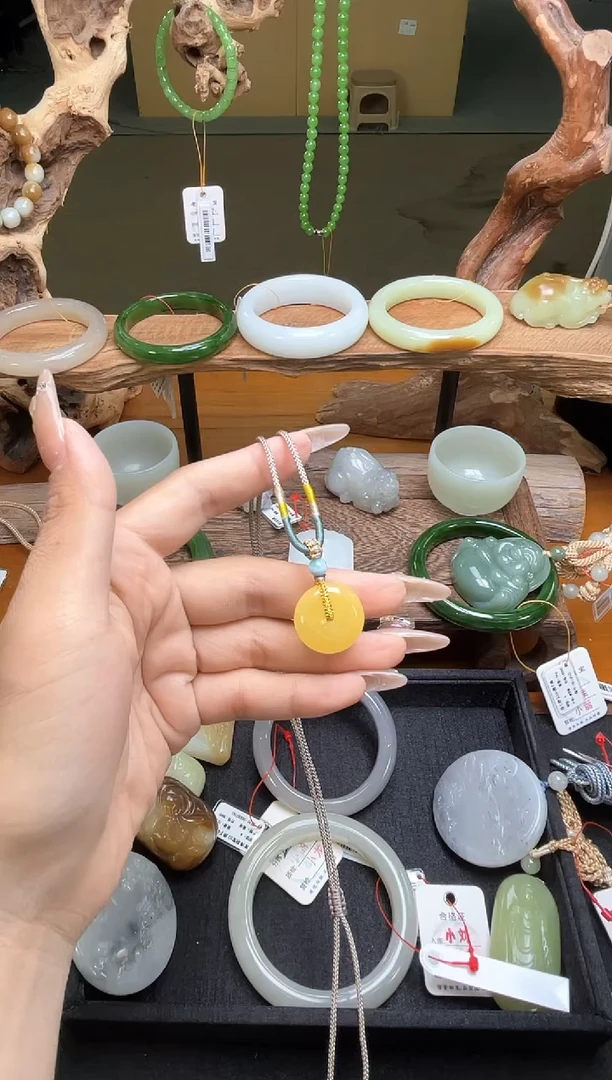 蜜蜡吊坠(不含链)未镶嵌蜜蜡 平安扣 多样性发一