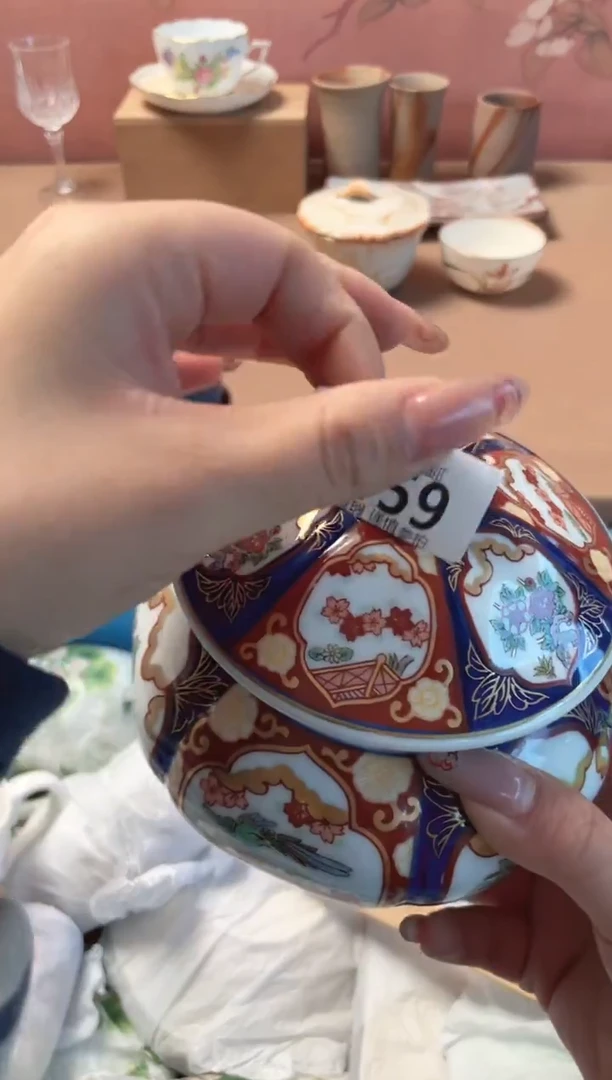 瓷片邓*花瓷器瓷器W159