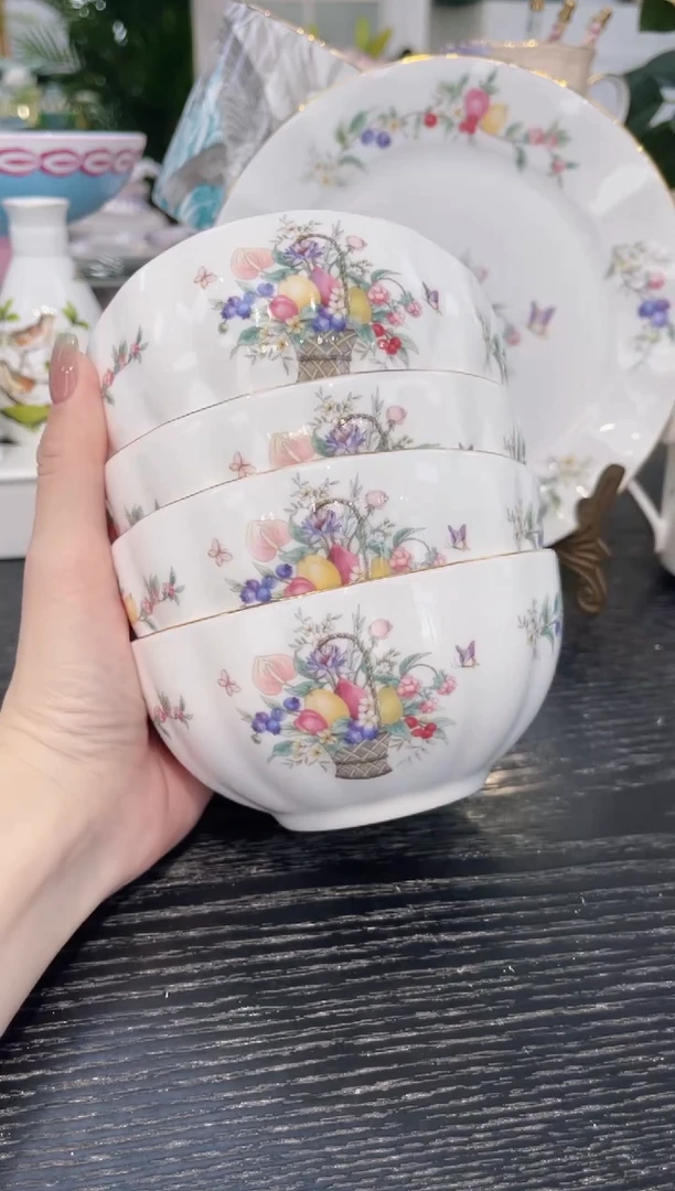 瓷4个饭碗