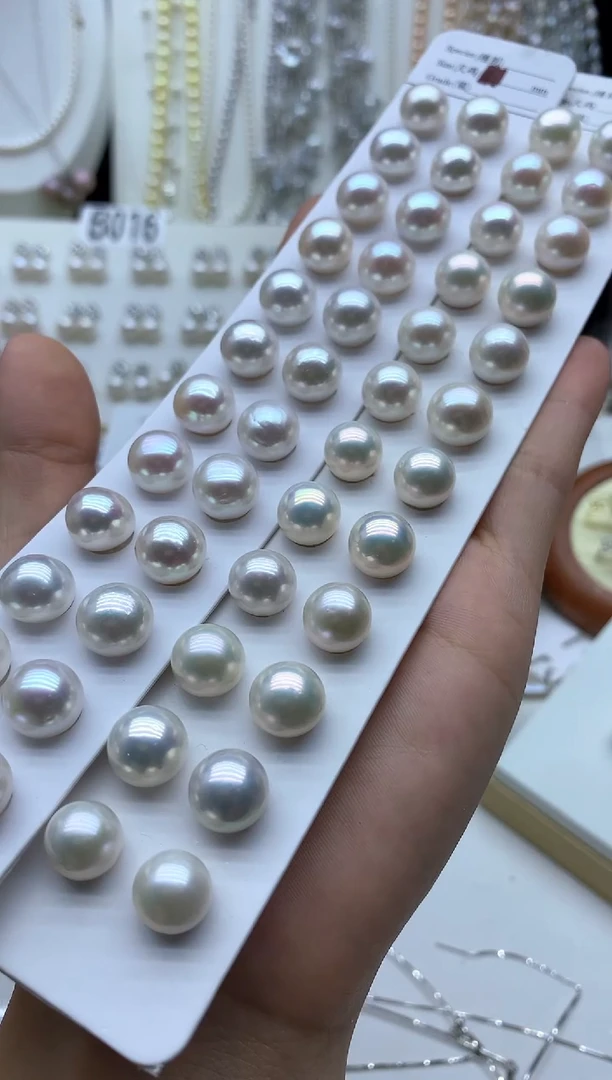 银S925镶嵌淡水珍珠耳饰多样性发其一