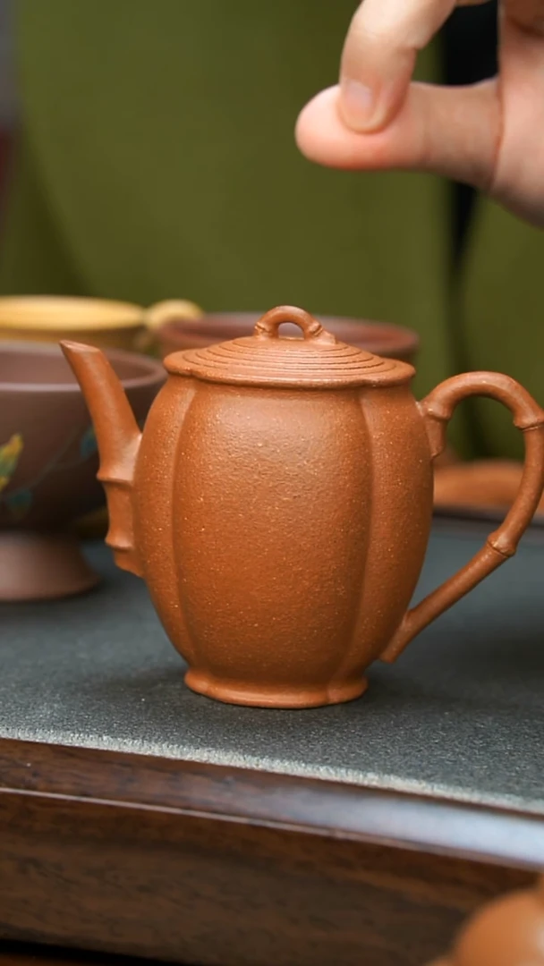 【闪购商品】紫砂茶壶红降坡光素壶