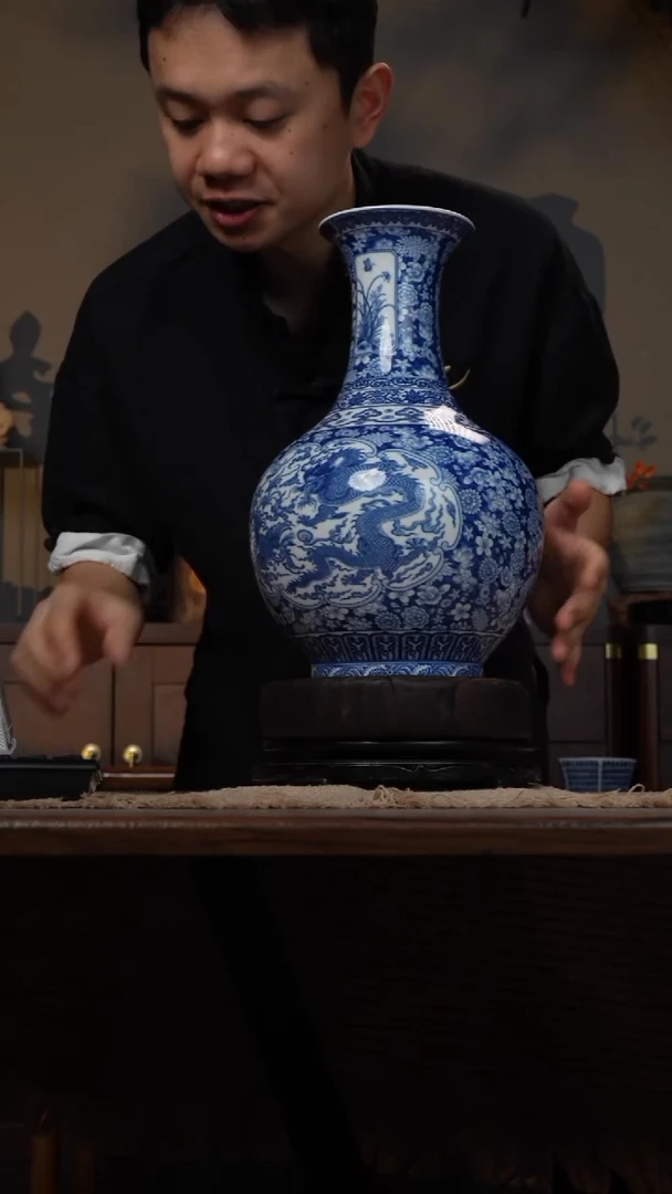 摆件WN问泥景德镇陶瓷花瓶摆件
