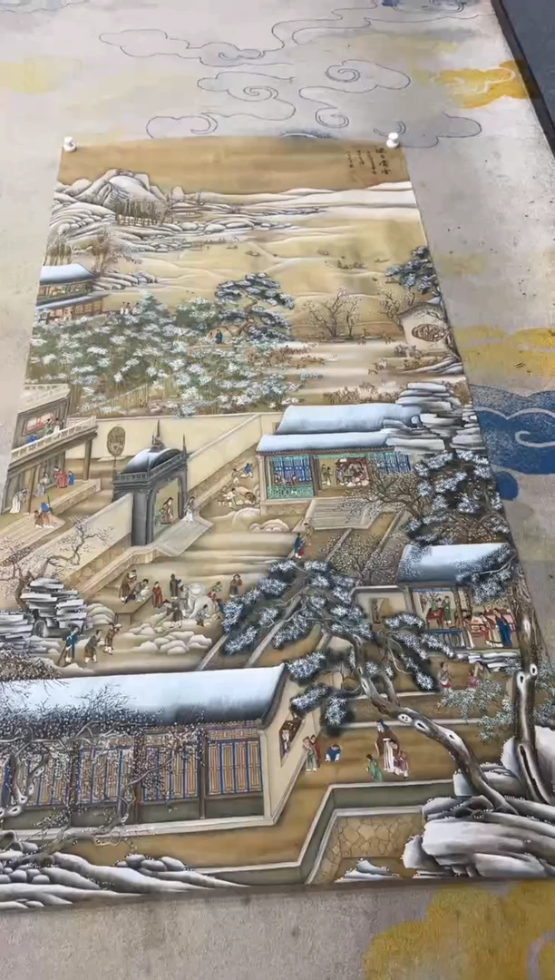 【闪购商品】国画1.21-王夫怀-6尺绢本-042