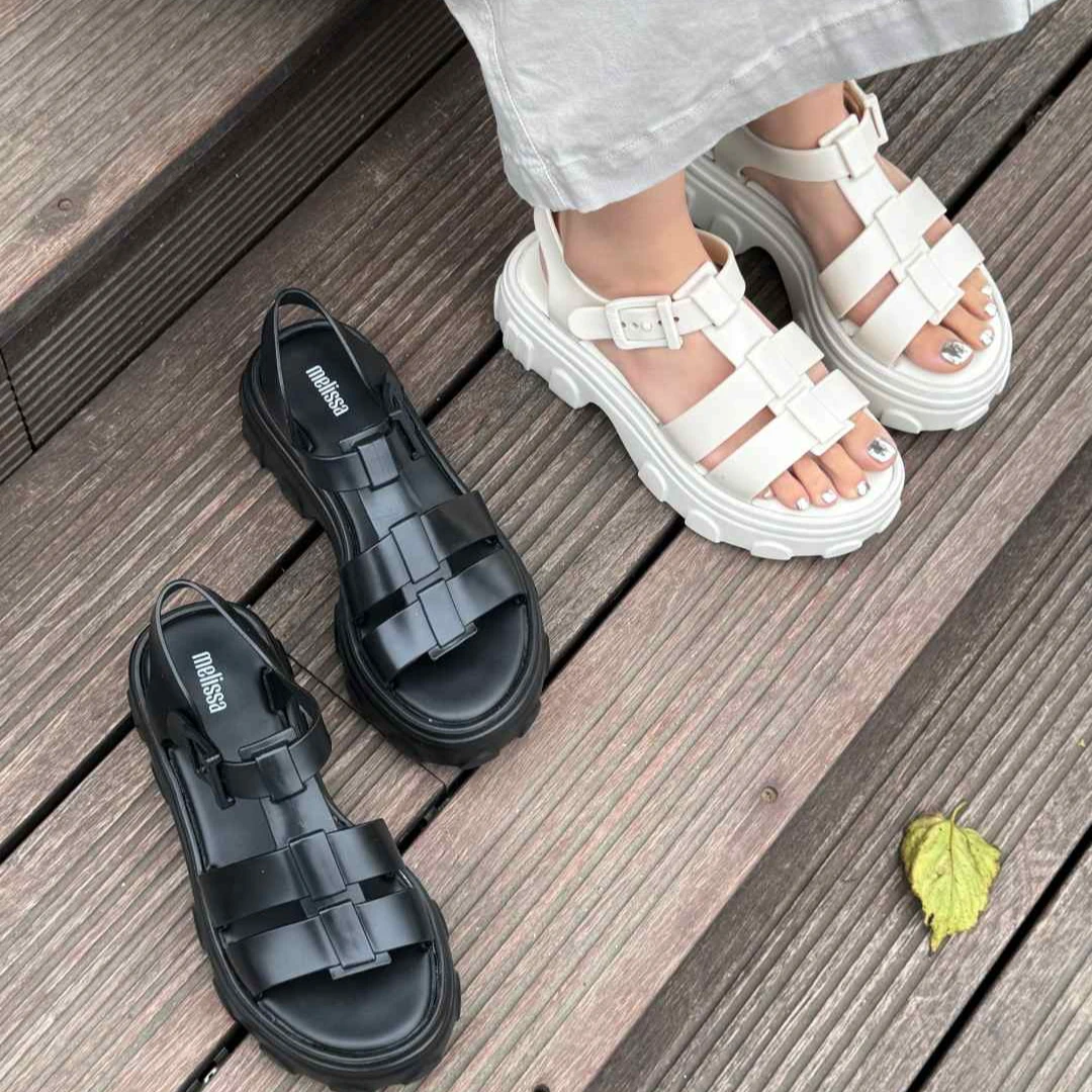 巴西香香露趾罗马松糕厚底女鞋巴西休闲百搭果冻罗马包头凉鞋女