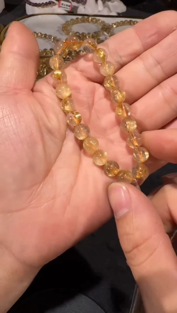 未镶嵌手串发晶SJ-559金发晶