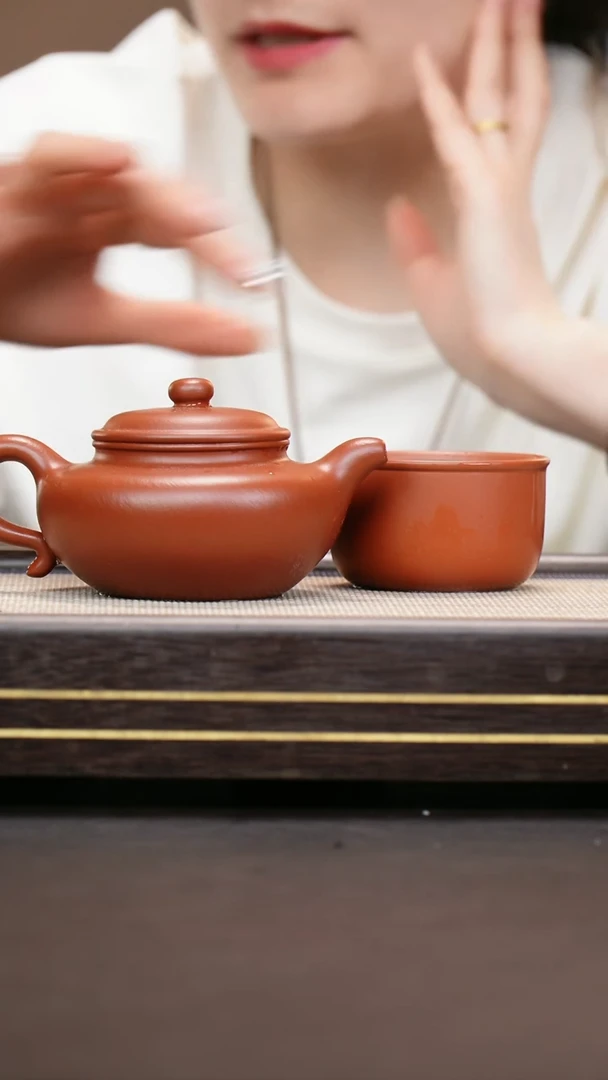茶壶紫砂 朱泥全手仿古+电饭锅杯