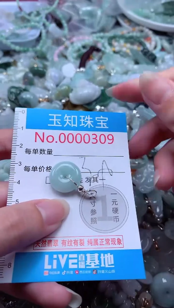 翡翠未镶嵌吊坠(不含链)309