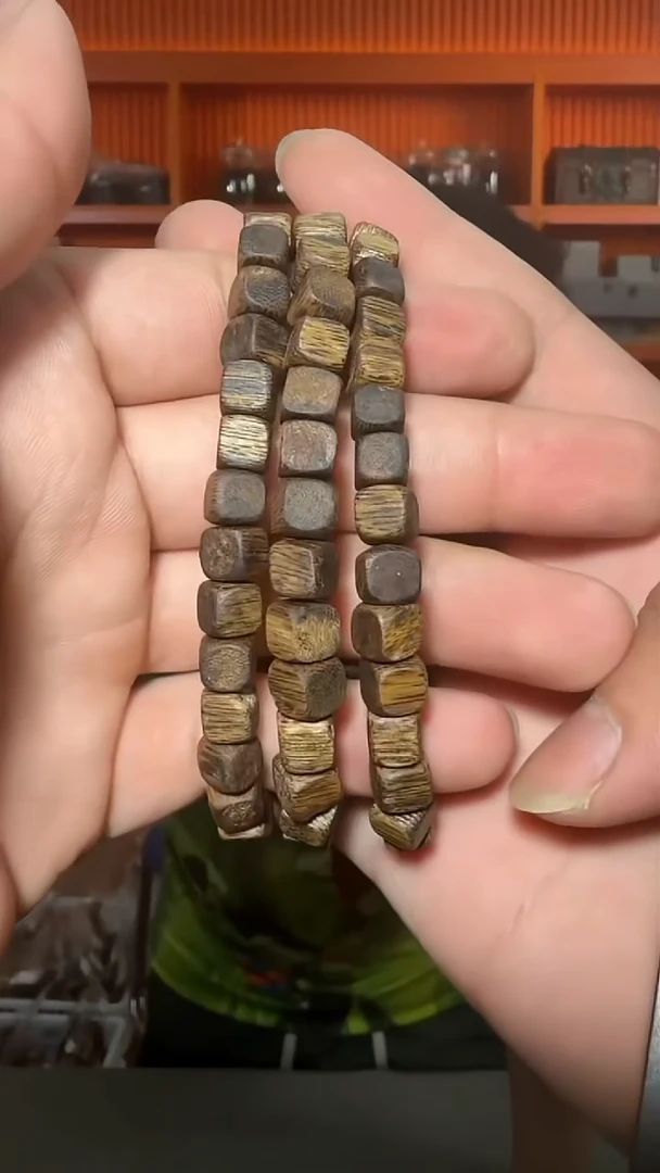 沉香手串50号单圈方糖珠多样性发一