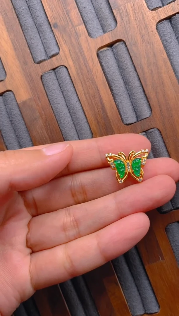 翡翠银S925镶嵌吊坠(不含链)吊坠