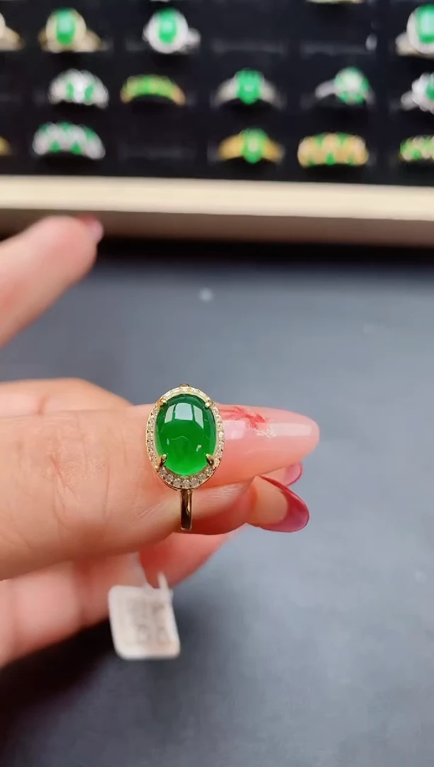 【闪购商品】翡翠戒指银S925镶嵌321321