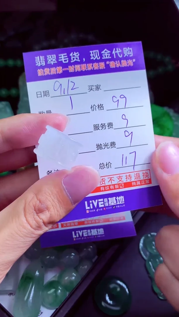 未镶嵌定制翡翠苍**雪翡翠毛货定制