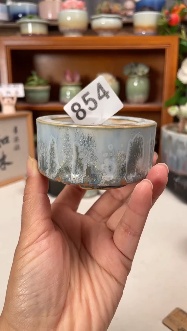 瓷片854知木小芳花盆