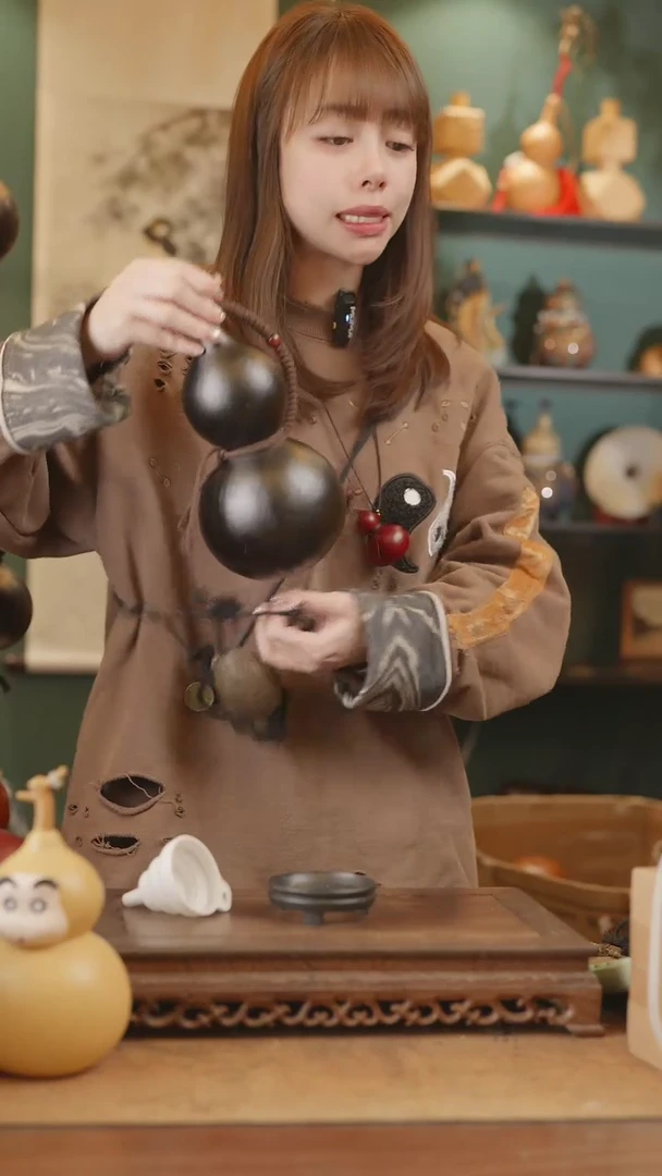 【闪购商品】282号精品天然大漆工艺防渗内胆酒葫芦~