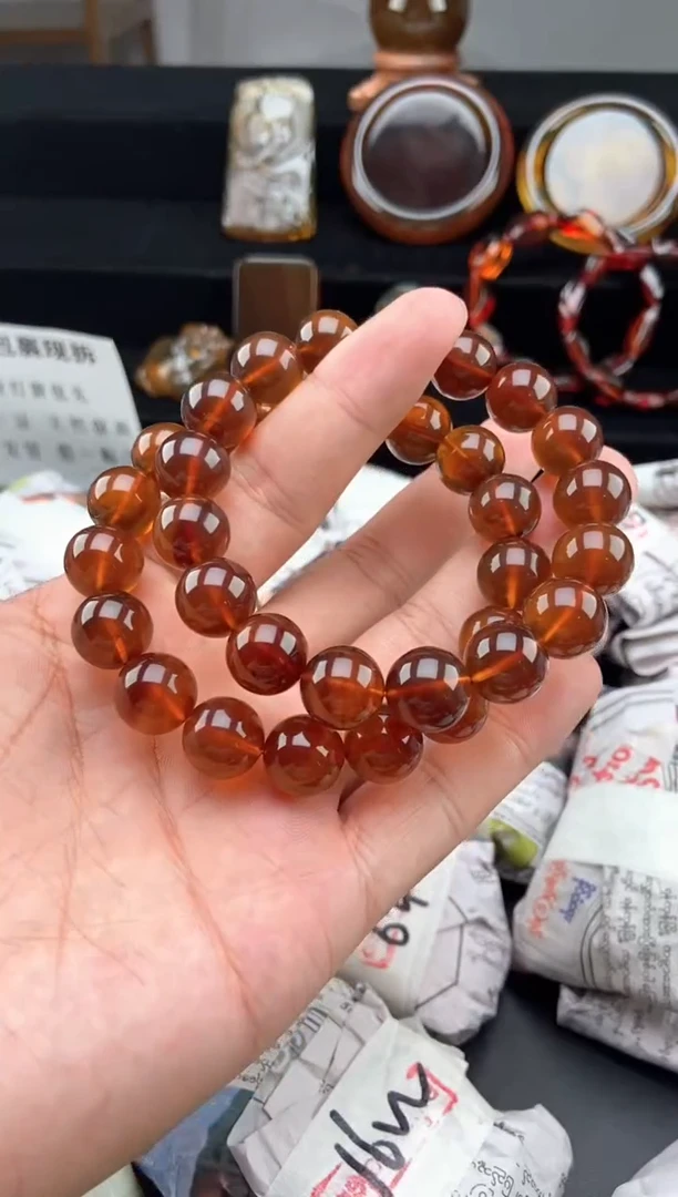 手链琥珀未镶嵌棕红珀手串【多样性发货其中一】