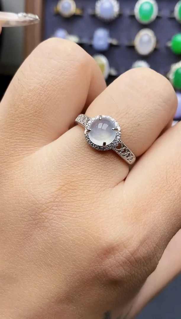 银S925镶嵌戒指翡翠1169