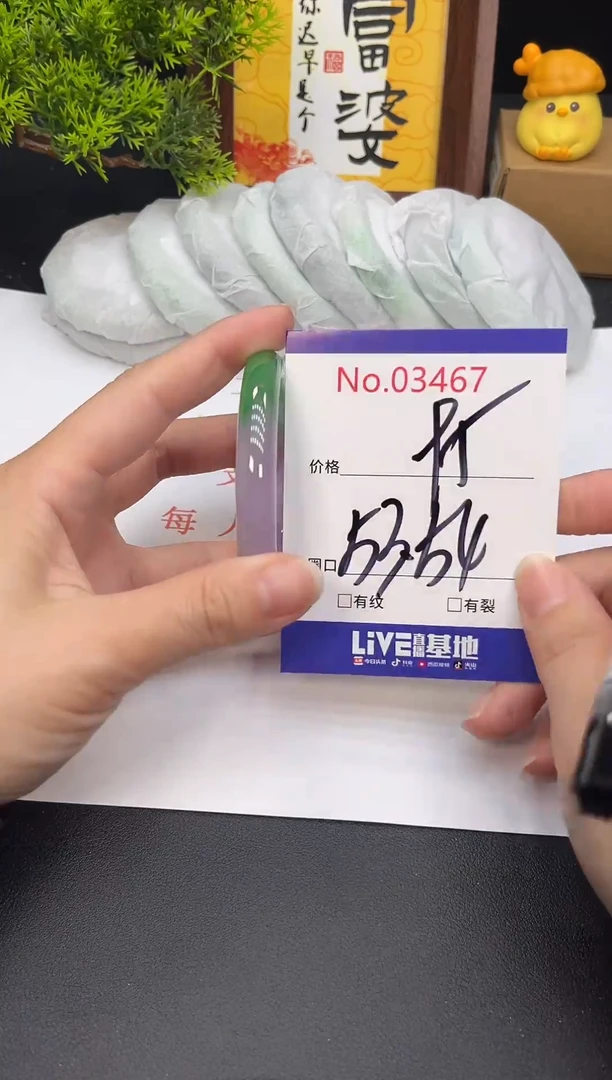未镶嵌手镯翡翠3467
