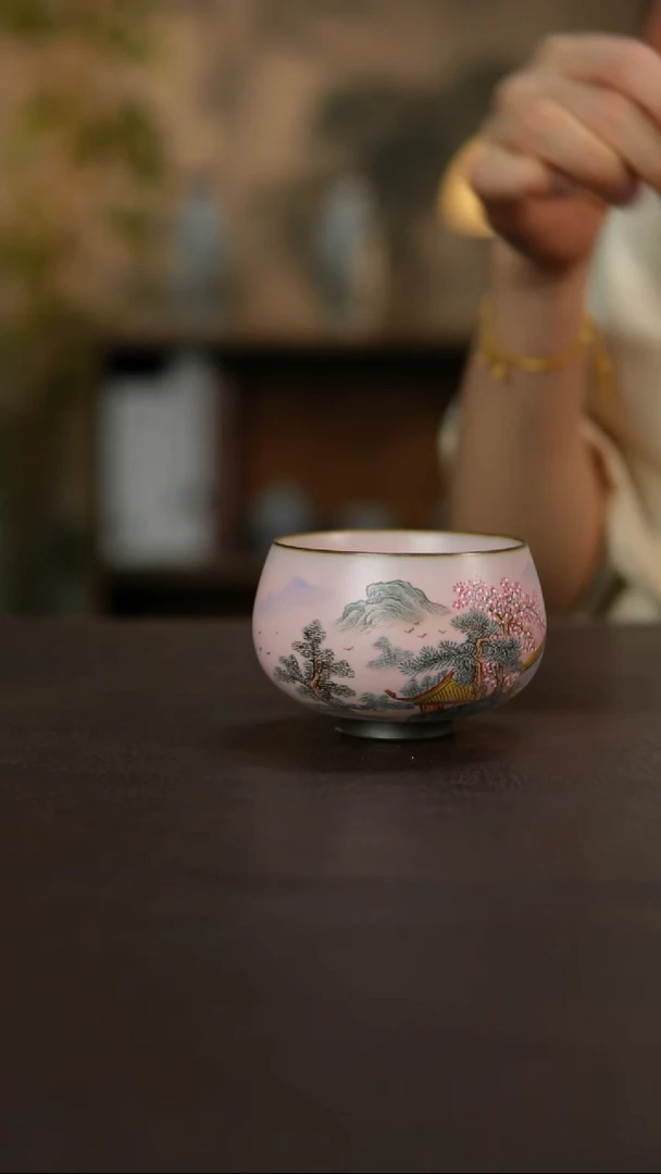 杯景德镇陶瓷杯碗柴烧多人