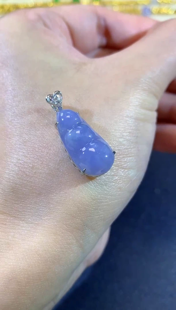 吊坠(不含链)18K金镶嵌翡翠A17 不含链