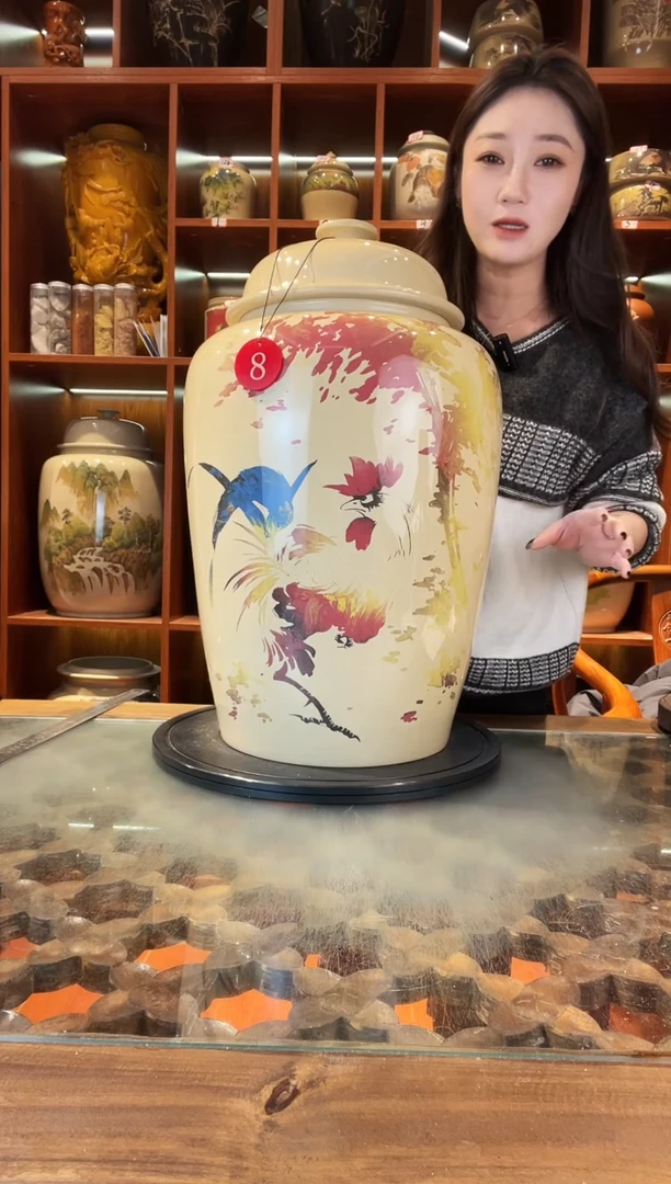 罐李旭泽作品大号白泥缸@8