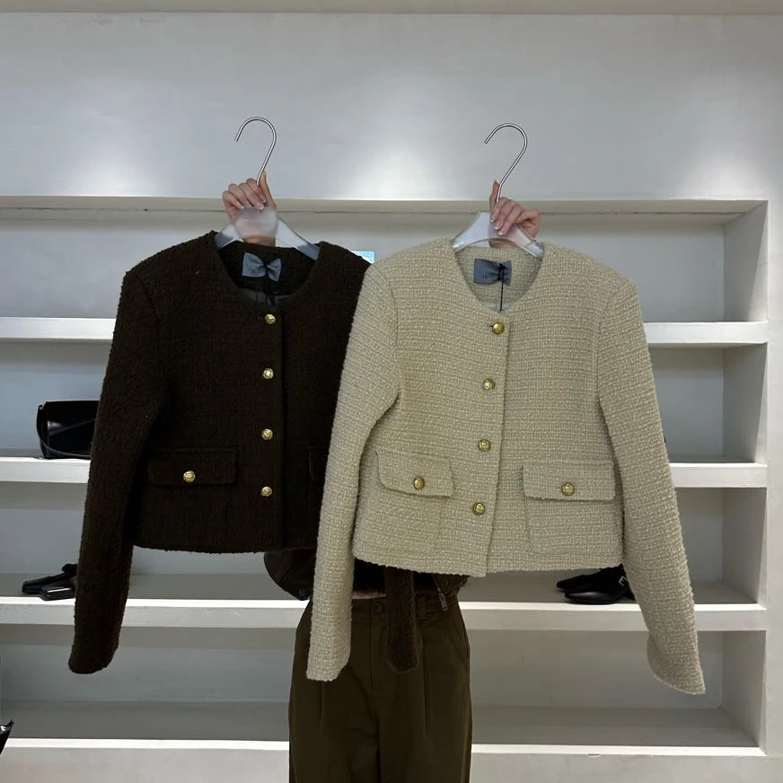 【清】逸语in choose u笑笑家2024冬季韩范气质小香风外套女86299