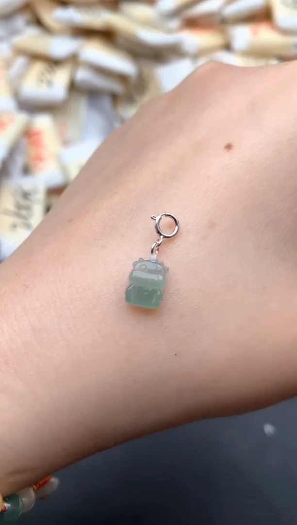 银S925镶嵌挂件翡翠一