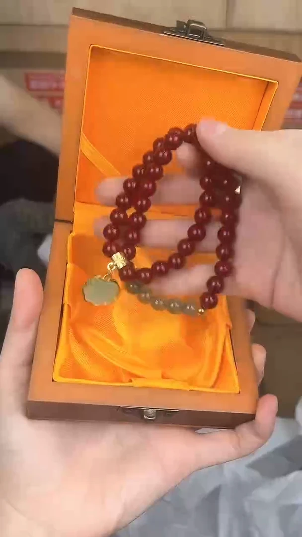 品茗文玩阁如意金锁双圈链接@@SP249