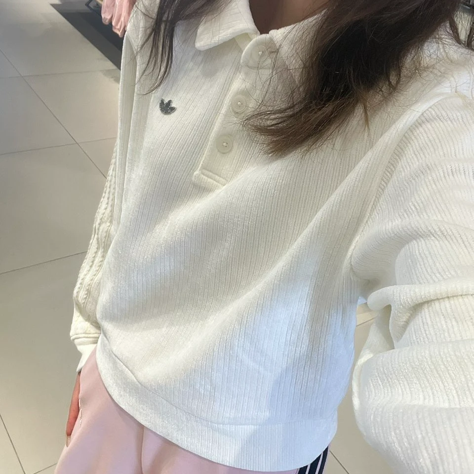 adidas/阿迪达斯悠闲舒适宽松双层针织运动时尚POLO衫  KS5982