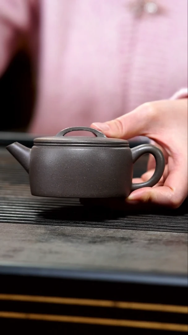 【闪购商品】紫砂茶壶07-微瑕半手蟹壳青汉瓦150cc