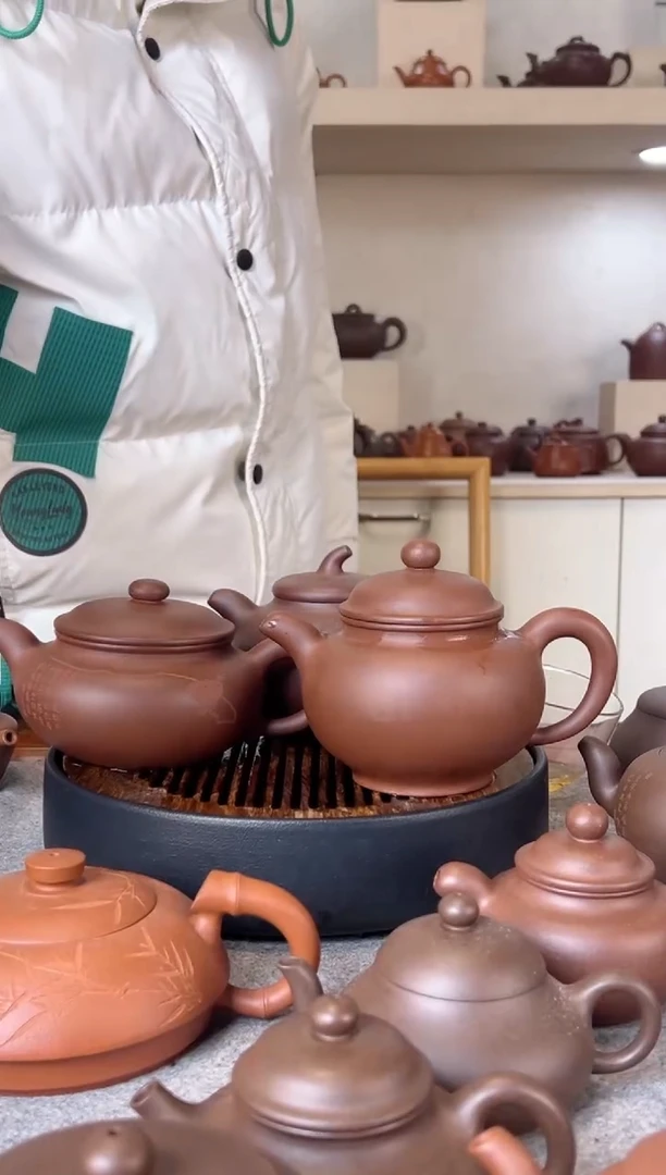 【闪购商品】紫砂茶壶三把大壶 紫泥 半手工