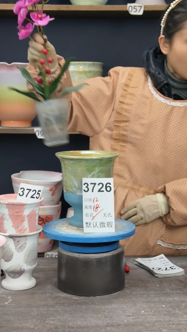 景德镇陶园花盆3726