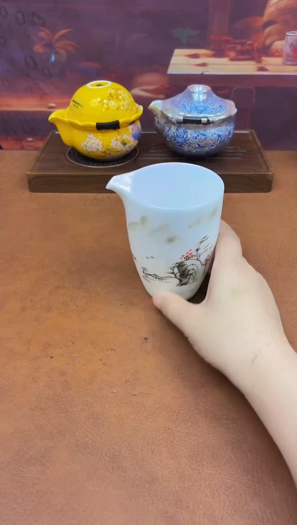 陶瓷茶具摆件旅行套组