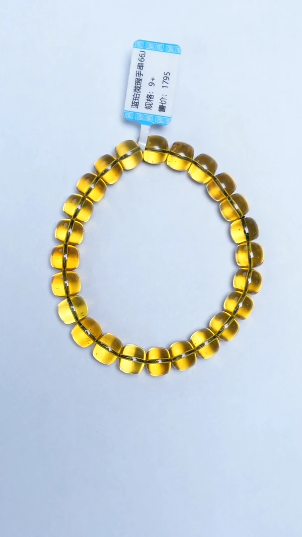 手链蓝珀未镶嵌蓝珀老型手串9mm