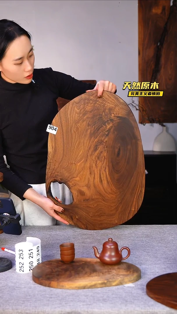 木北美黑胡桃原木.干裂疤结不属于商品质量问题完美主义者慎拍